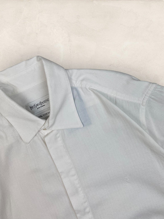 Chemise Homme Yves Saint - Laurent Vintage Blanc M Ref:2949 - Blanc - M - amifrip