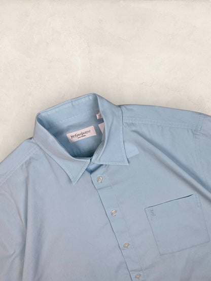 Chemise Homme Yves Saint - Laurent Vintage Bleu L Ref:2951 - Bleu - L - amifrip