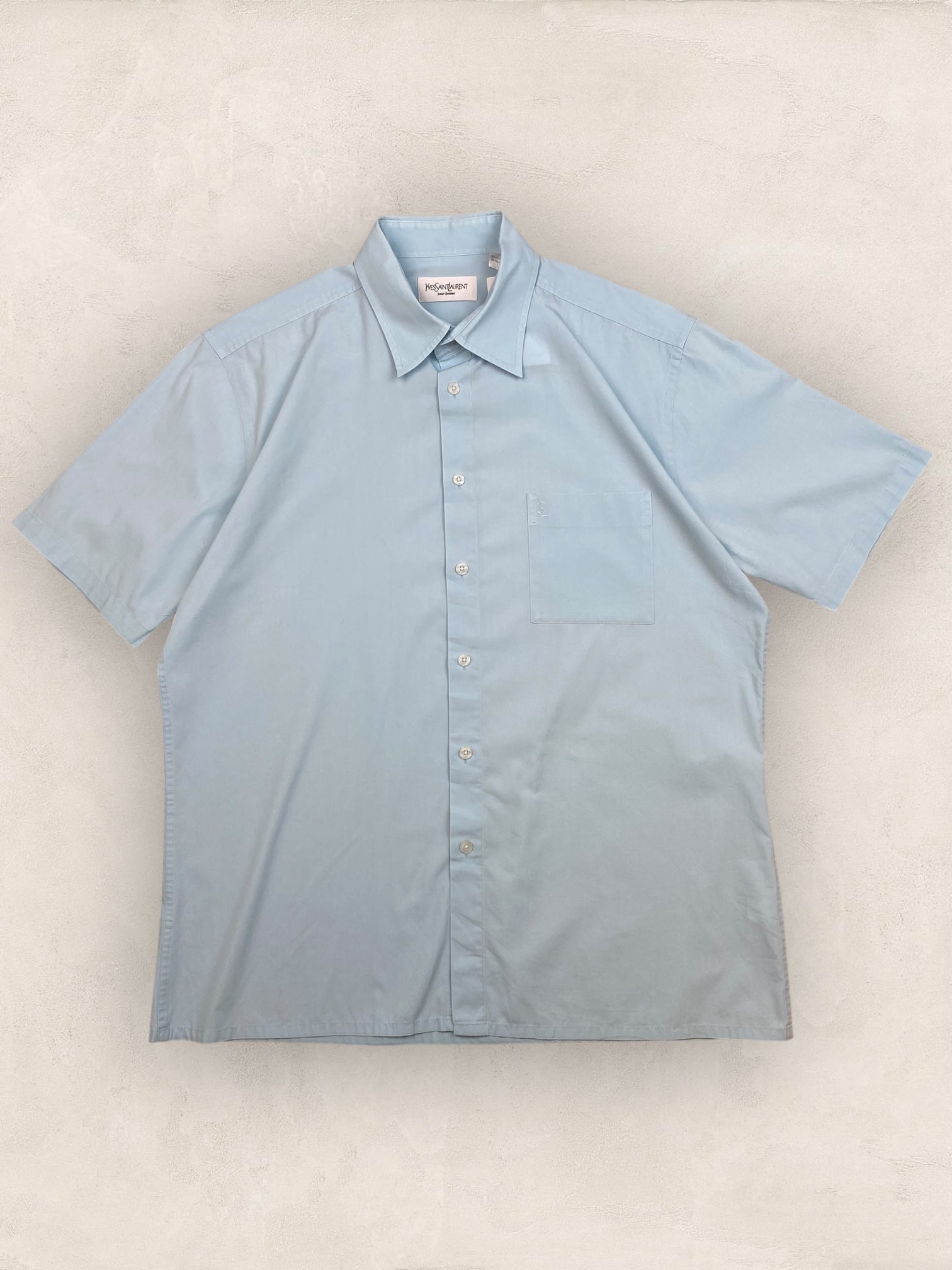 Chemise Homme Yves Saint - Laurent Vintage Bleu L Ref:2951 - Bleu - L - amifrip