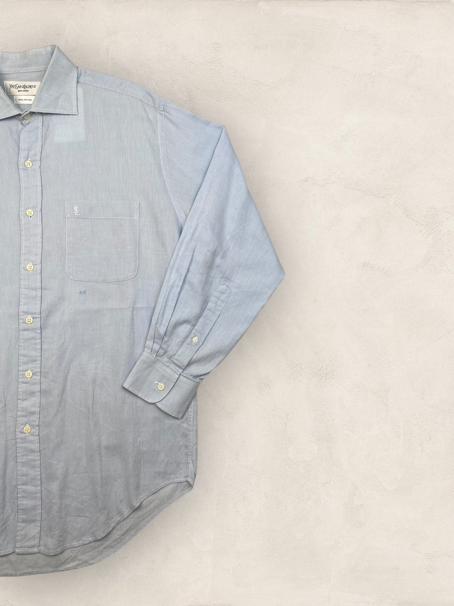Chemise Homme Yves Saint - Laurent vintage Bleu M Ref:2911 - Bleu - M - amifrip