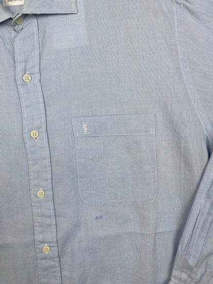 Chemise Homme Yves Saint - Laurent vintage Bleu M Ref:2911 - Bleu - M - amifrip