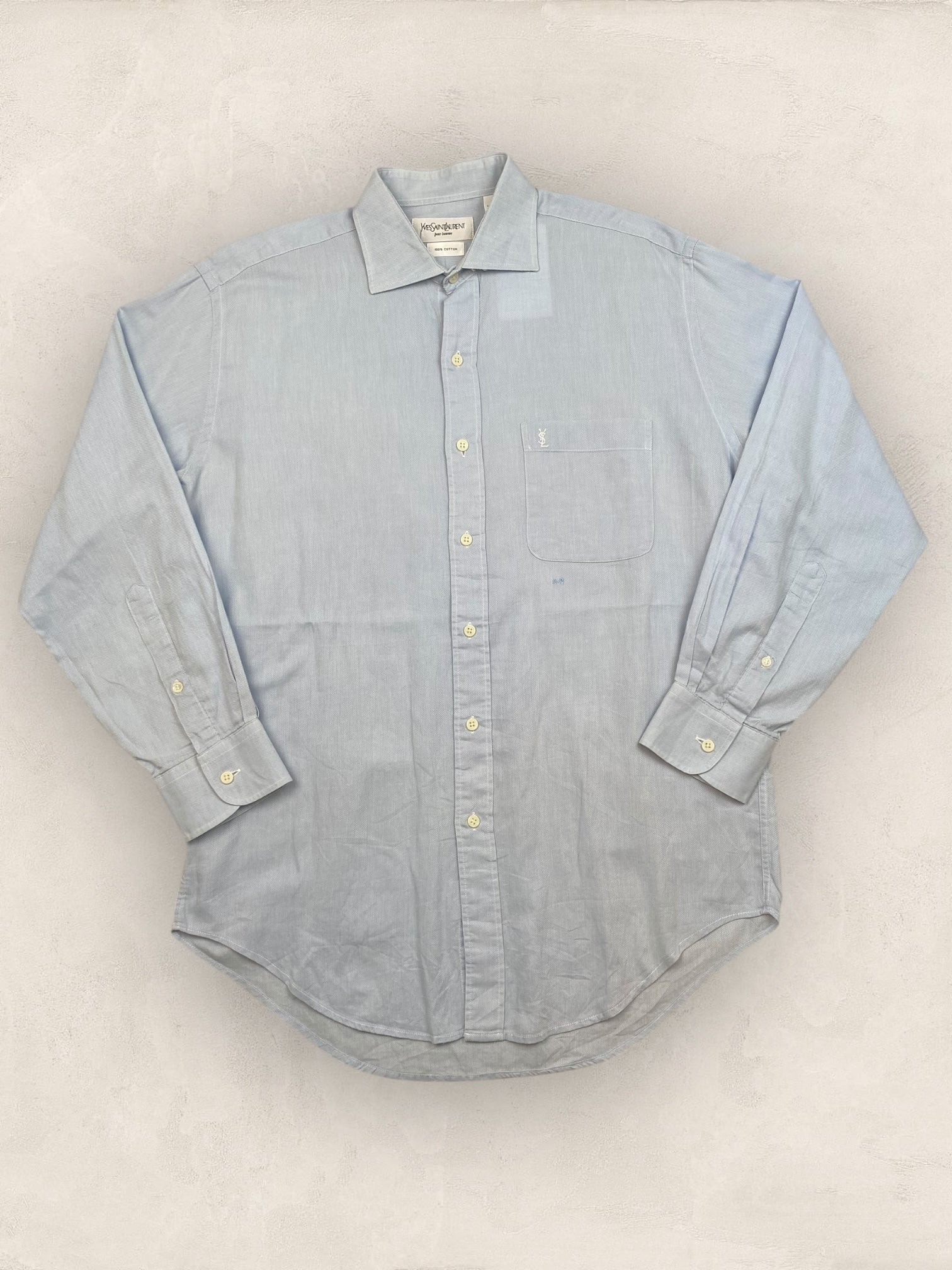 Chemise Homme Yves Saint - Laurent vintage Bleu M Ref:2911 - Bleu - M - amifrip