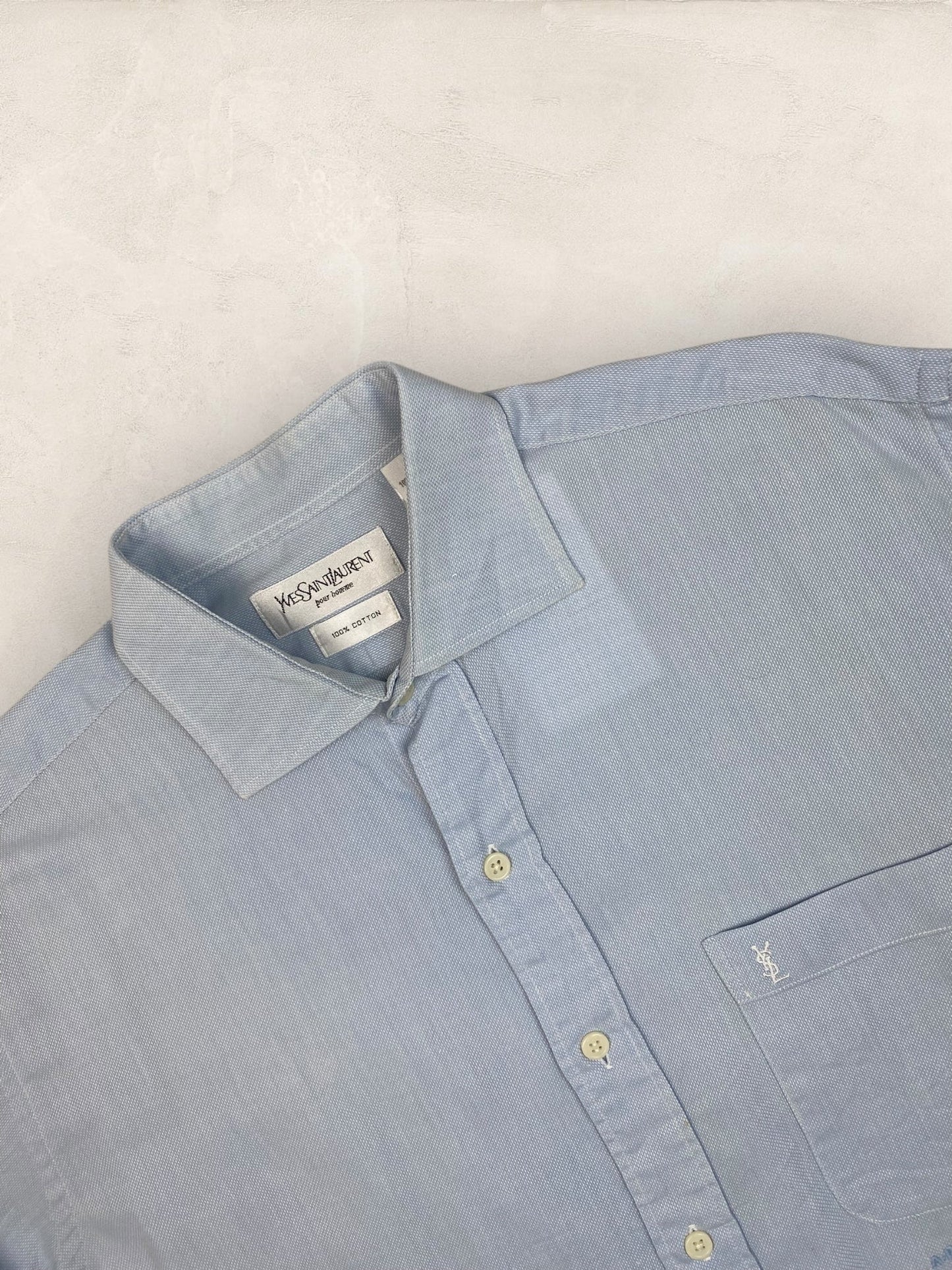 Chemise Homme Yves Saint - Laurent vintage Bleu M Ref:2911 - Bleu - M - amifrip