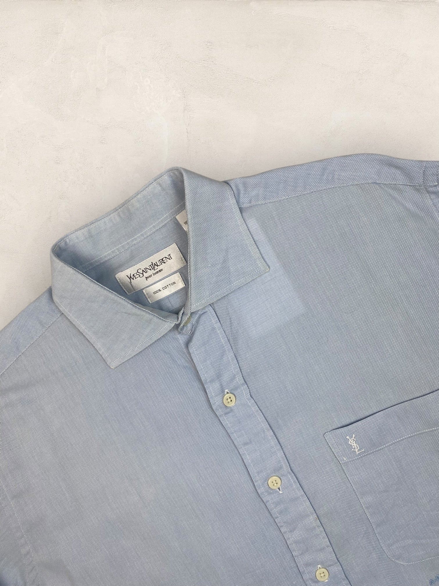 Chemise Homme Yves Saint - Laurent vintage Bleu M Ref:2911 - Bleu - M - amifrip
