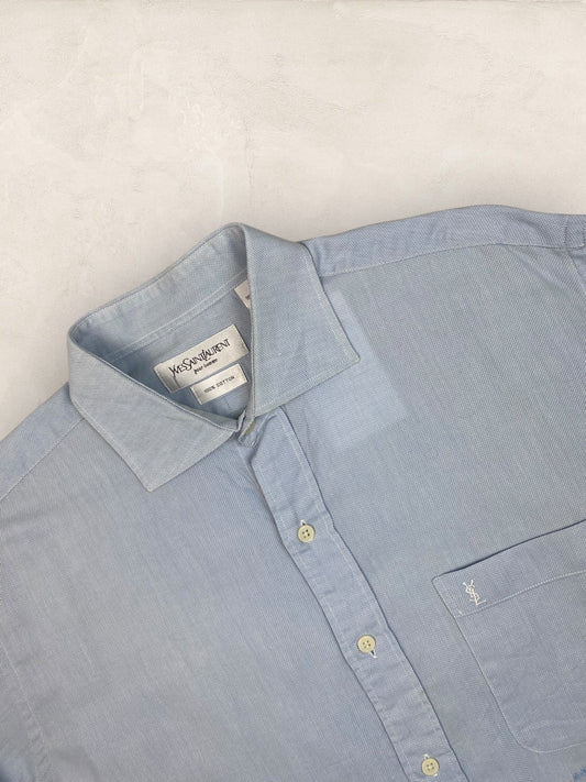 Chemise Homme Yves Saint - Laurent vintage Bleu M Ref:2911 - Bleu - M - amifrip