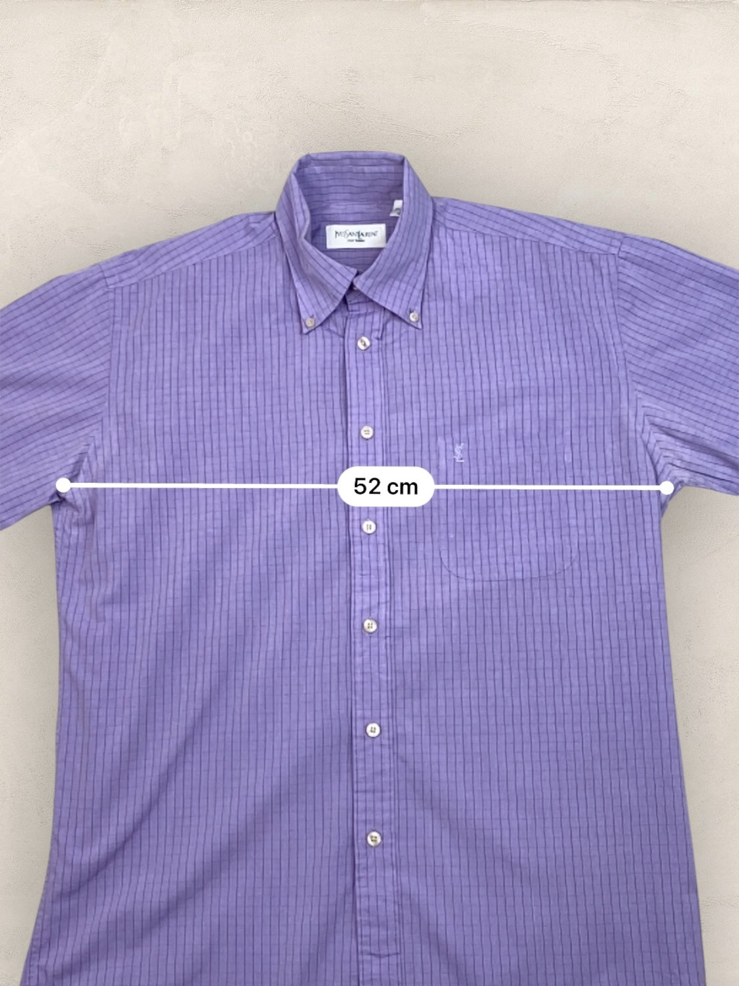 Chemise Homme Yves Saint - Laurent Vintage Violet M Ref:2941 - Violet - M - amifrip