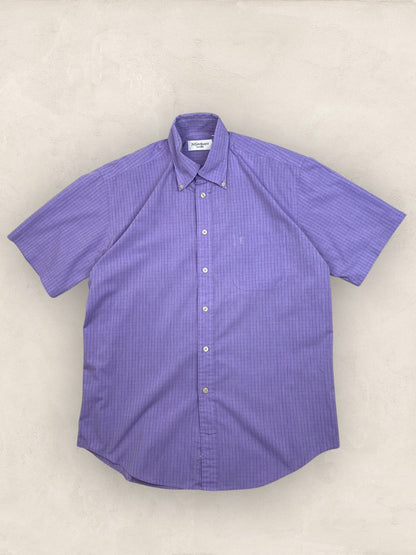 Chemise Homme Yves Saint - Laurent Vintage Violet M Ref:2941 - Violet - M - amifrip