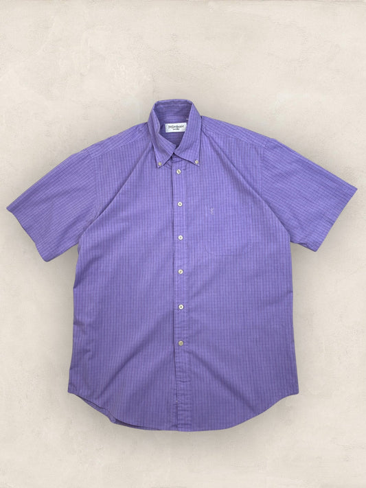 Chemise Homme Yves Saint - Laurent Vintage Violet M Ref:2941 - Violet - M - amifrip
