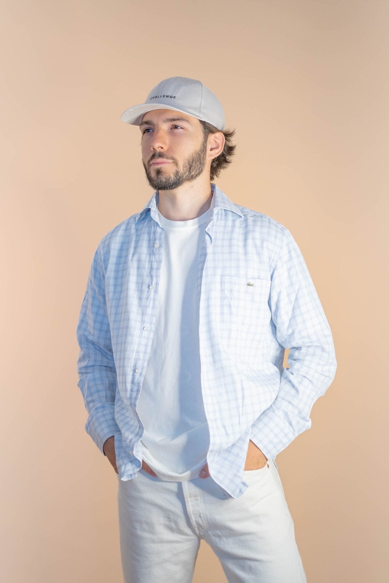 Chemise Lacoste à Carreaux Homme 945 - BLEU - S - amifrip - Friperie en ligne et vêtements vintage