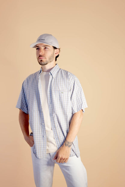 Chemise Lacoste Manches Courtes Homme 872 - BLEU - L - amifrip - Friperie en ligne et vêtements vintage