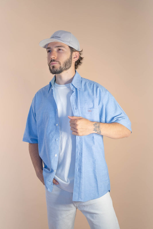Chemise Manche Courte Eden Park Homme 559 - BLEU - M - amifrip - Friperie en ligne et vêtements vintage