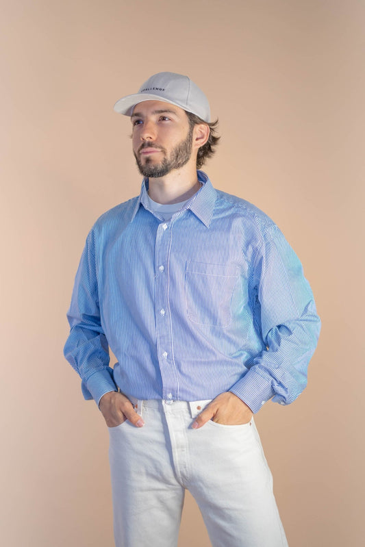 Chemise Manches Longues Bleu Homme 564 - BLEU - XL - amifrip - Friperie en ligne et vêtements vintage