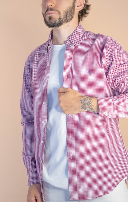 Chemise Ralph Lauren à Carreaux Homme 632 - ROUGE - L - amifrip - Friperie en ligne et vêtements vintage