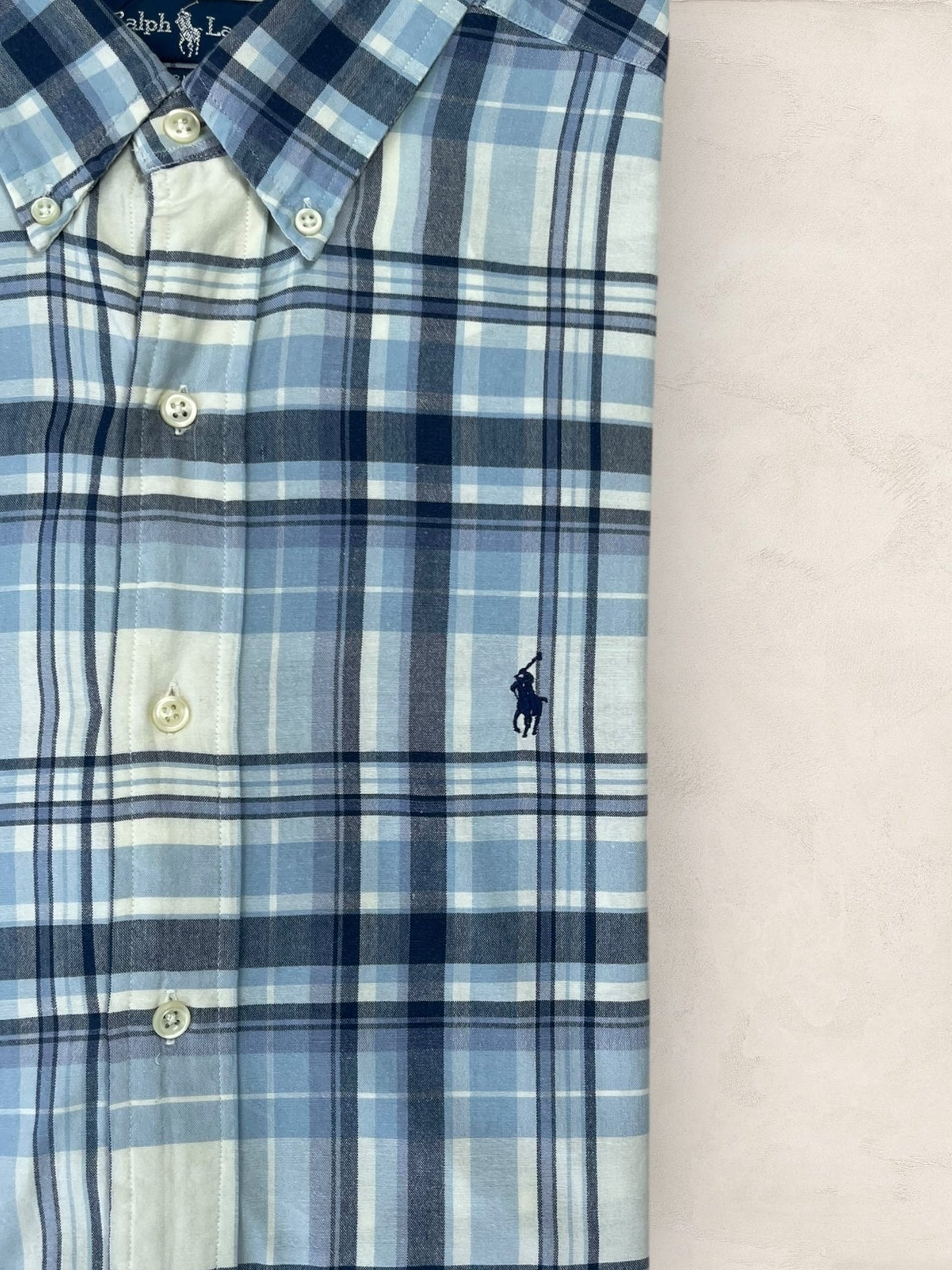 Chemise Ralph Lauren Bleu M Homme Ref : 1913 - Bleu - M - amifrip - Friperie en ligne et vêtements vintage