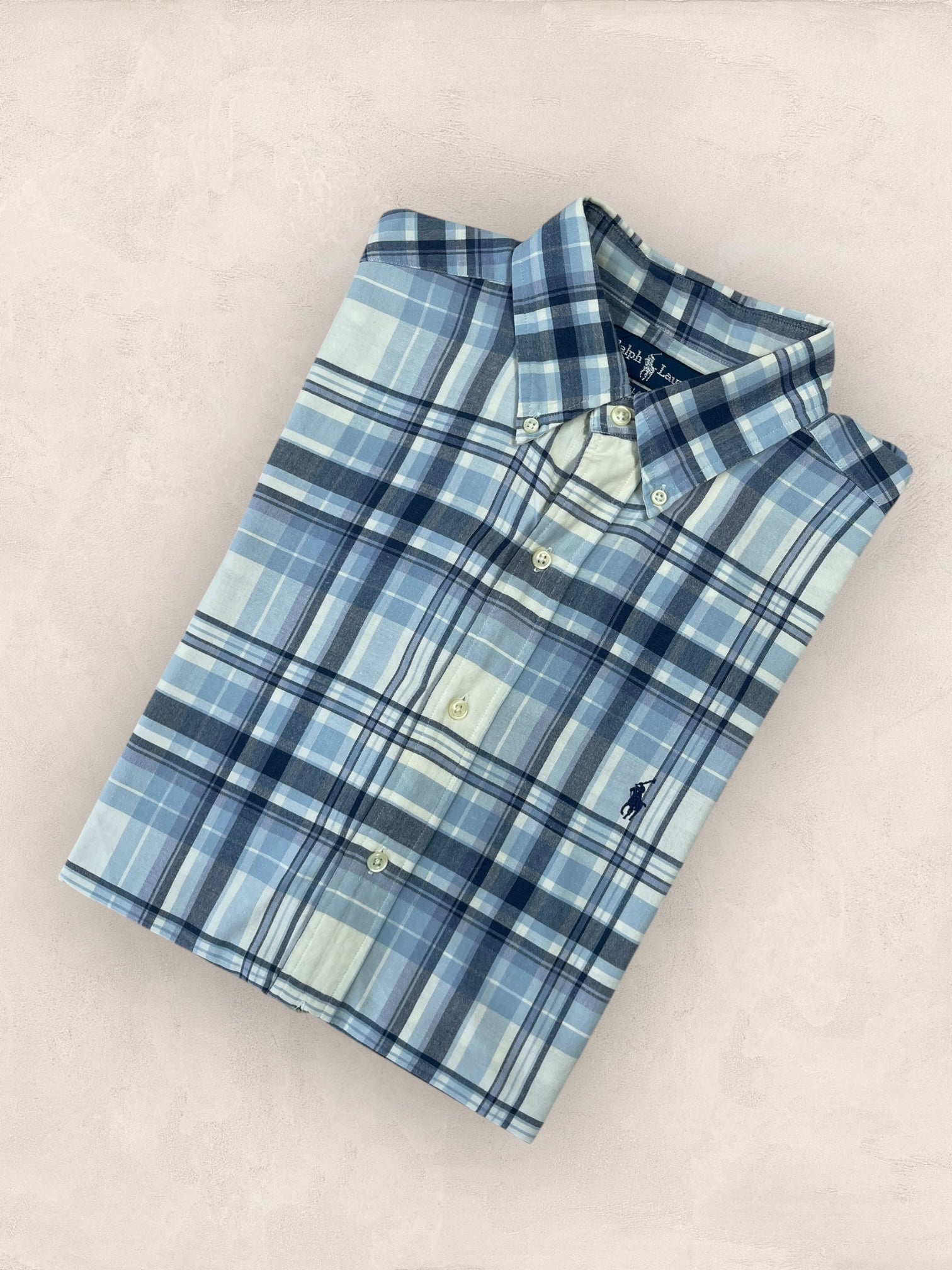 Chemise Ralph Lauren Bleu M Homme Ref : 1913 - Bleu - M - amifrip - Friperie en ligne et vêtements vintage