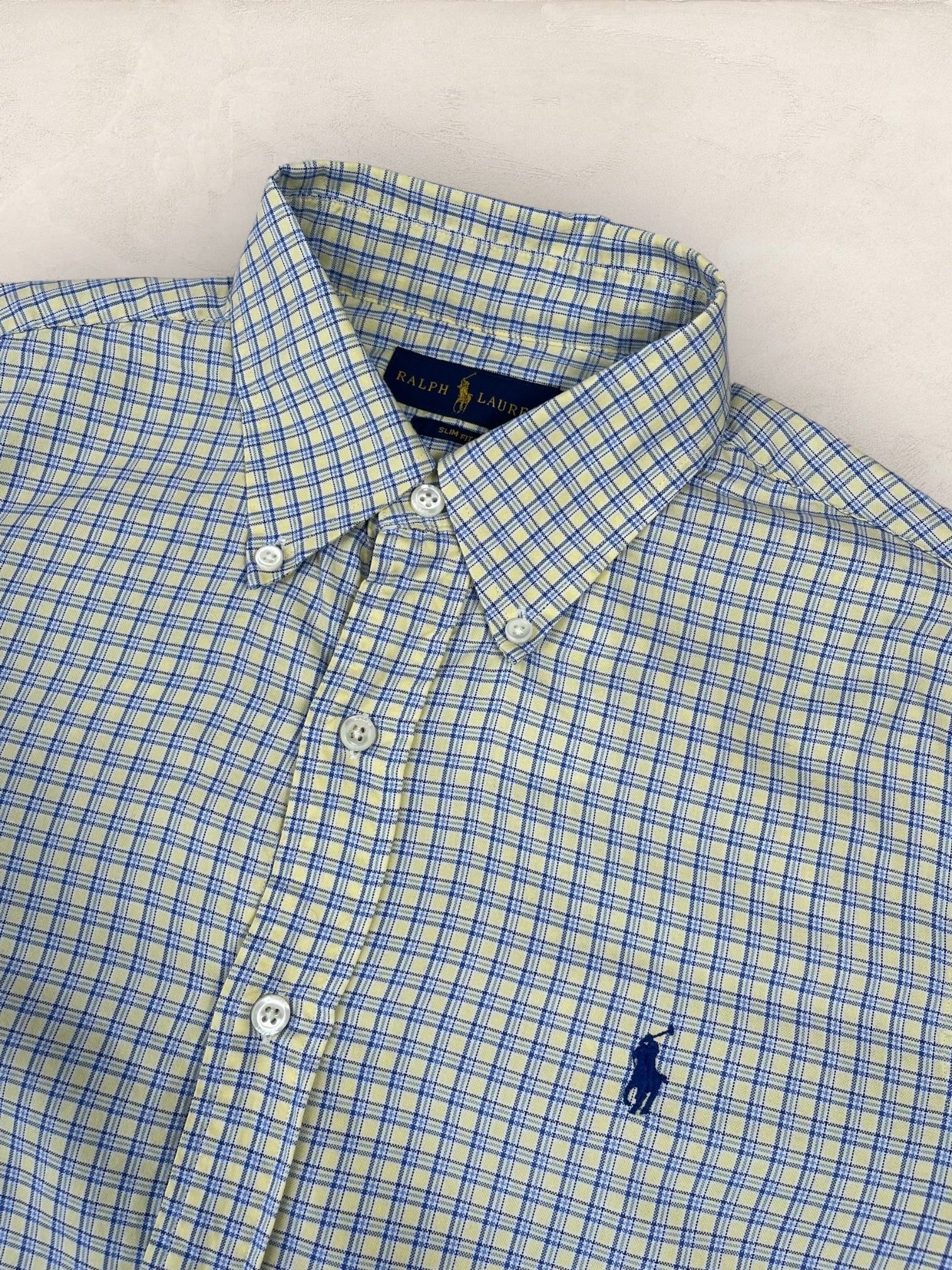 Chemise Ralph Lauren Bleu M Homme Ref : 1922 - Bleu - M - amifrip - Friperie en ligne et vêtements vintage