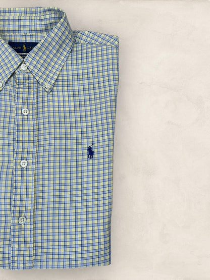 Chemise Ralph Lauren Bleu M Homme Ref : 1922 - Bleu - M - amifrip - Friperie en ligne et vêtements vintage