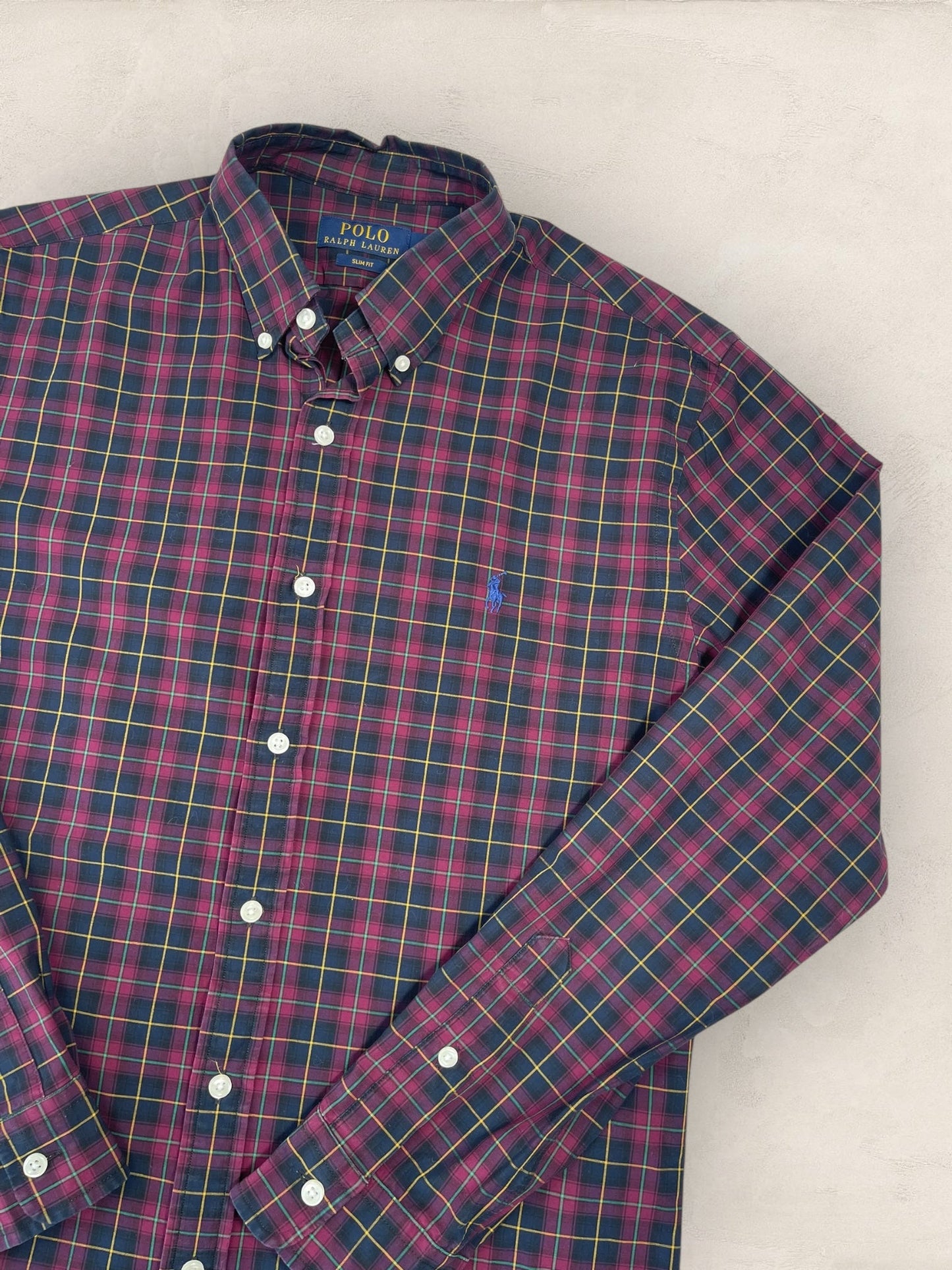 Chemise Ralph Lauren Bordeaux M Homme Ref : 1003 - Bordeaux - M - amifrip - Friperie en ligne et vêtements vintage