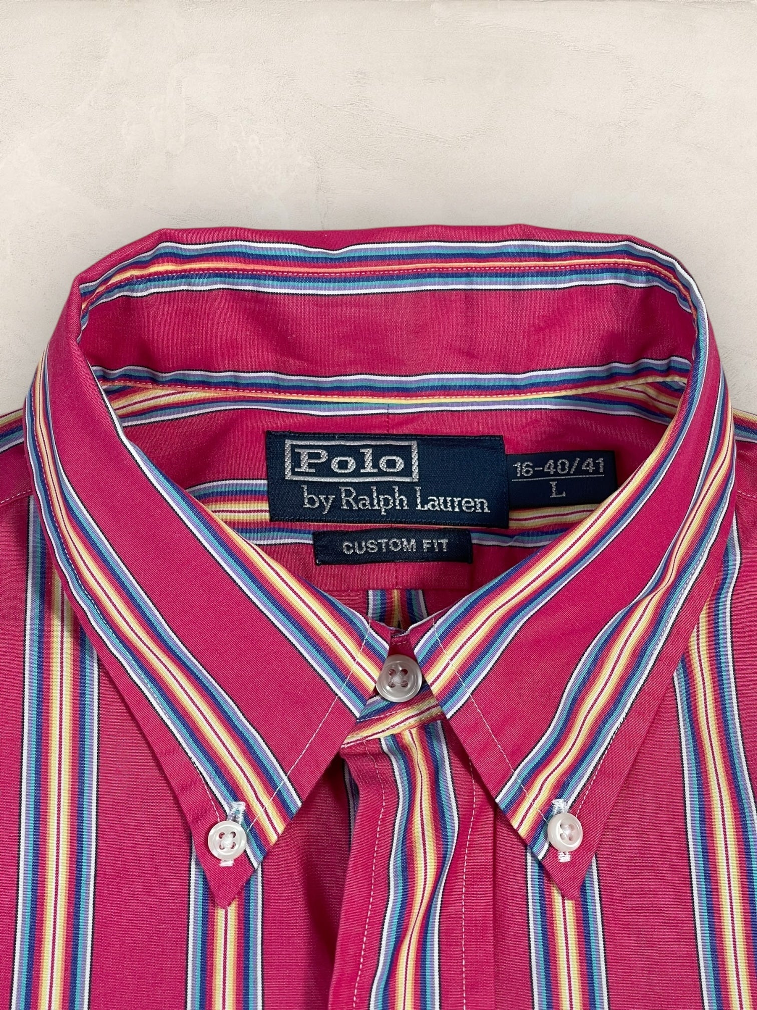 Chemise Ralph Lauren Rose L Homme Ref: 2725 - Rose - L - amifrip - Friperie en ligne et vêtements vintage