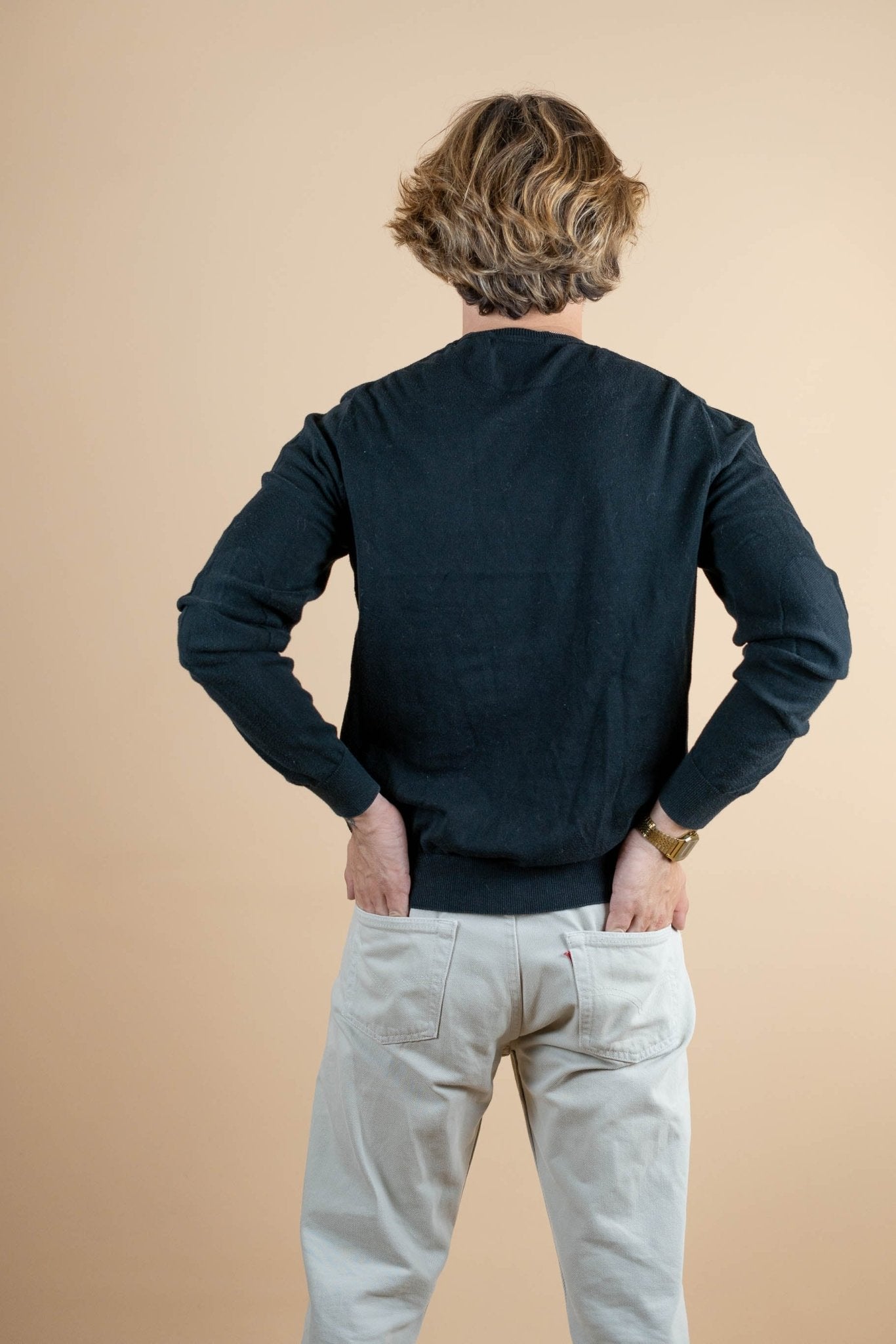 Crew Neck Lacoste ref: 1256 - NOIR - M - amifrip - Friperie en ligne et vêtements vintage