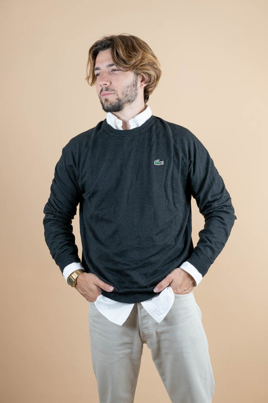 Crew Neck Noir Lacoste ref: 1244 - NOIR - XL - amifrip - Friperie en ligne et vêtements vintage
