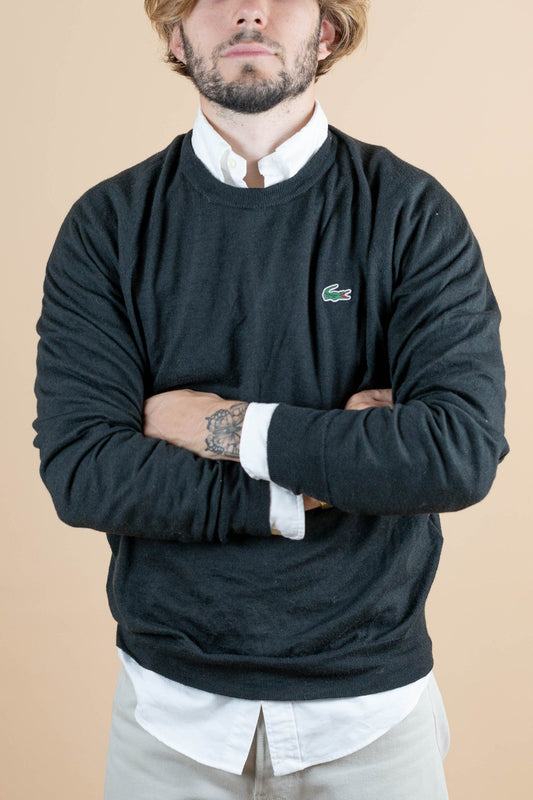 Crew Neck Noir Lacoste ref: 1244 - NOIR - XL - amifrip - Friperie en ligne et vêtements vintage