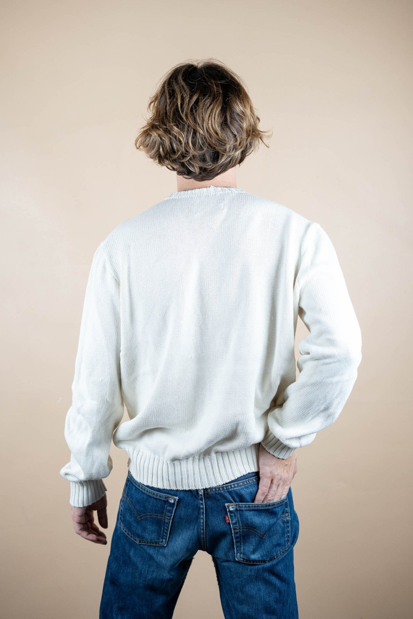 Crew Neck Ralph Lauren Blanc ref: 1531 - BLANC - XL - amifrip - Friperie en ligne et vêtements vintage