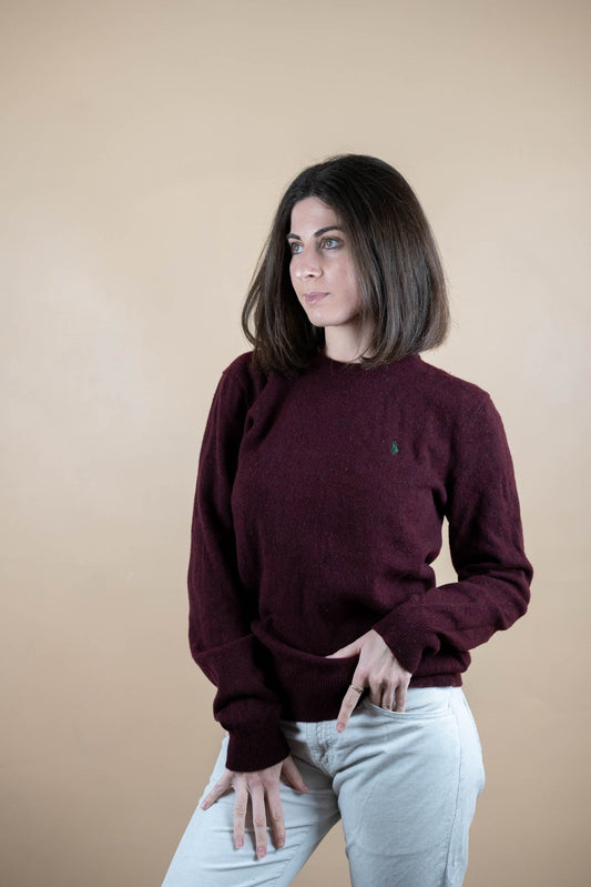 Crew Neck Ralph Lauren ref: 1554 - BORDEAUX - M - amifrip - Friperie en ligne et vêtements vintage