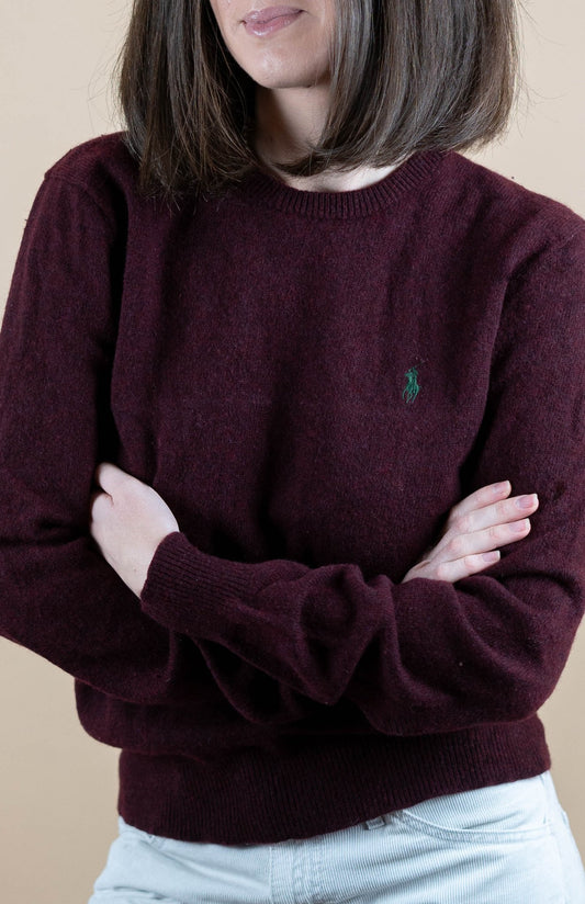 Crew Neck Ralph Lauren ref: 1554 - BORDEAUX - M - amifrip - Friperie en ligne et vêtements vintage