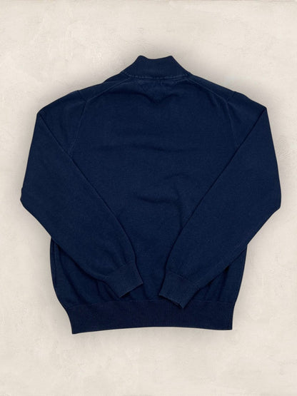 Pull 1/4 zip Tommy Hilfiger - Homme Xl - Marine - Coton - Très bon état - Ts0227