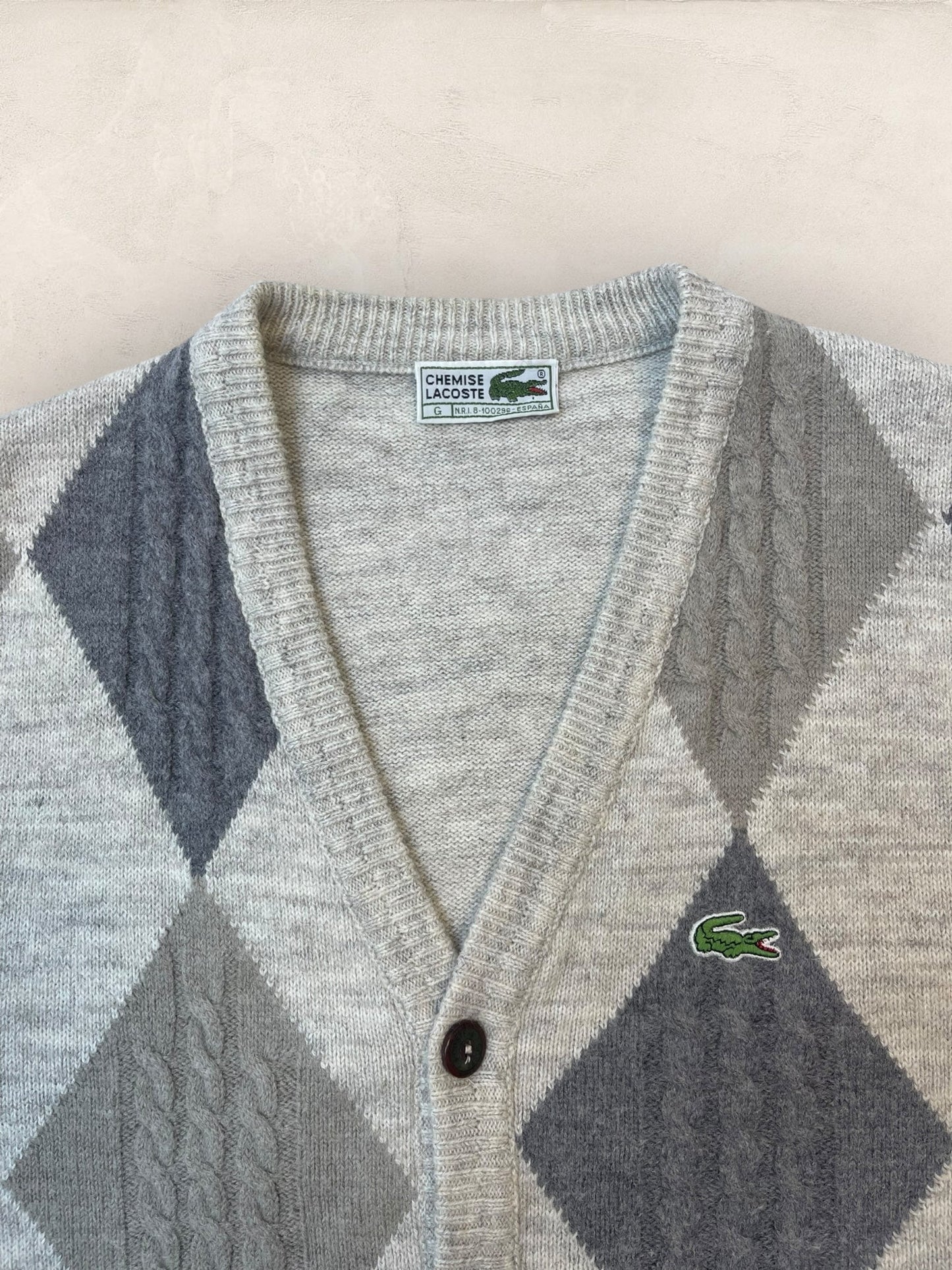 Gilet sans manches Homme Lacoste 50% Laine Gris M Ref:3980 - Gris - M - amifrip