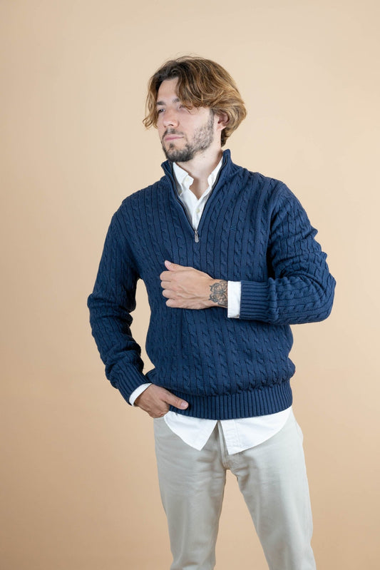 Half Zip Izod ref: 1250 - BLEU - S - amifrip - Friperie en ligne et vêtements vintage