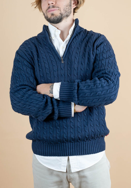 Half Zip Izod ref: 1250 - BLEU - S - amifrip - Friperie en ligne et vêtements vintage