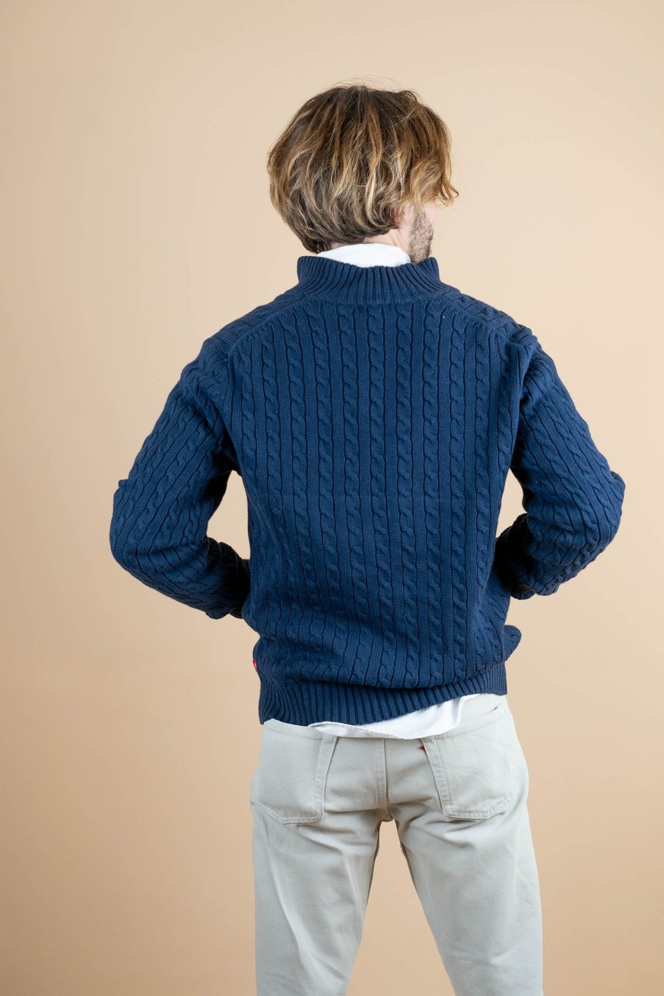 Half Zip Izod ref: 1250 - BLEU - S - amifrip - Friperie en ligne et vêtements vintage