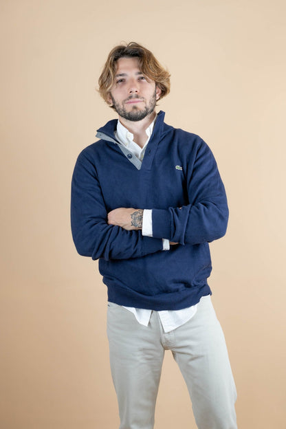 Half Zip Lacoste ref: 1255 - BLEU MARINE - M - amifrip - Friperie en ligne et vêtements vintage