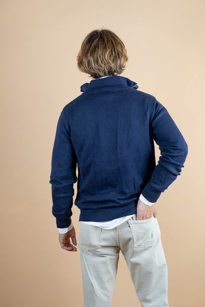 Half Zip Lacoste ref: 1255 - BLEU MARINE - M - amifrip - Friperie en ligne et vêtements vintage
