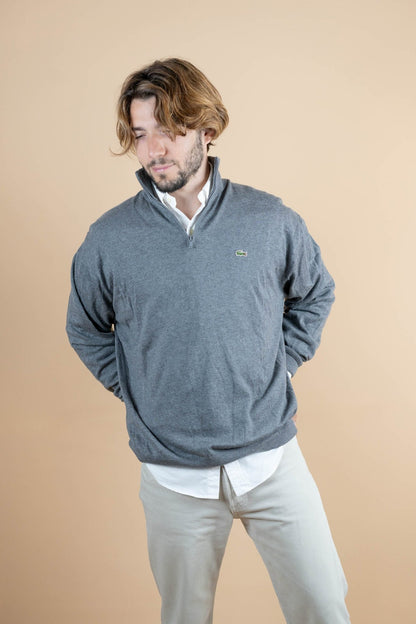Half Zip Lacoste ref: 1262 - GRIS - XXXL - amifrip - Friperie en ligne et vêtements vintage