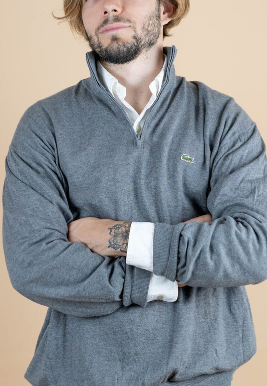 Half Zip Lacoste ref: 1262 - GRIS - XXXL - amifrip - Friperie en ligne et vêtements vintage