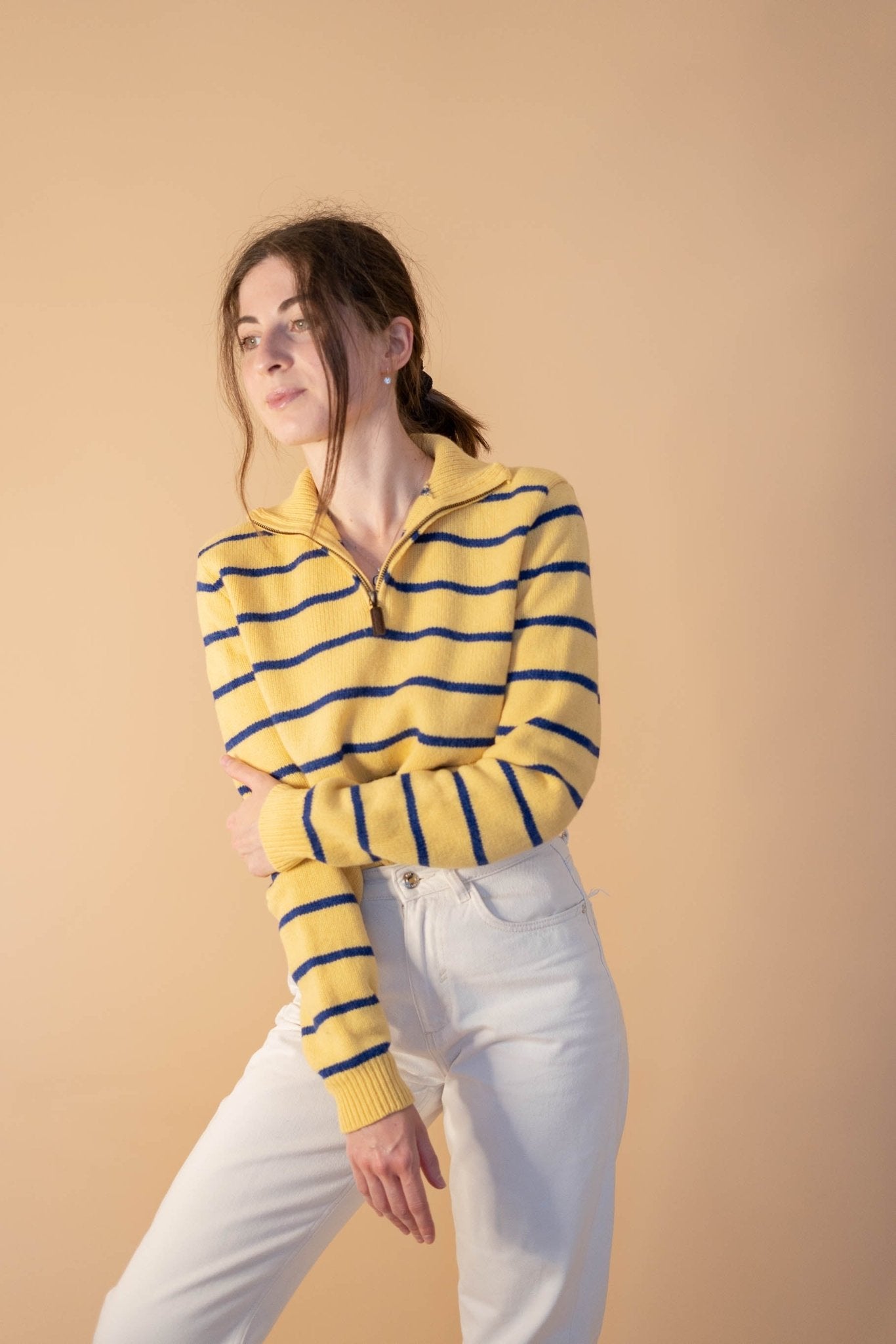 Half - zip Ralph Lauren Femme 105 - JAUNE - S - amifrip - Friperie en ligne et vêtements vintage