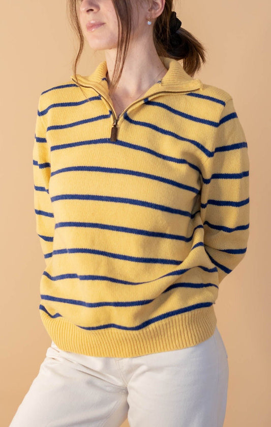 Half - zip Ralph Lauren Femme 105 - JAUNE - S - amifrip - Friperie en ligne et vêtements vintage
