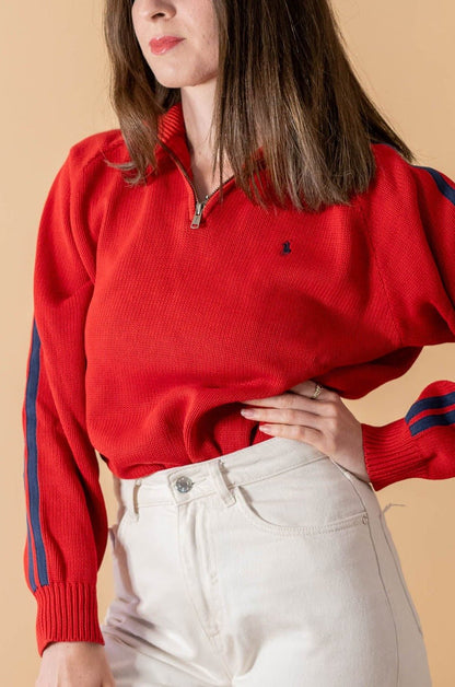 Half - zip Ralph Lauren Femme 325 - ROUGE - S - amifrip - Friperie en ligne et vêtements vintage