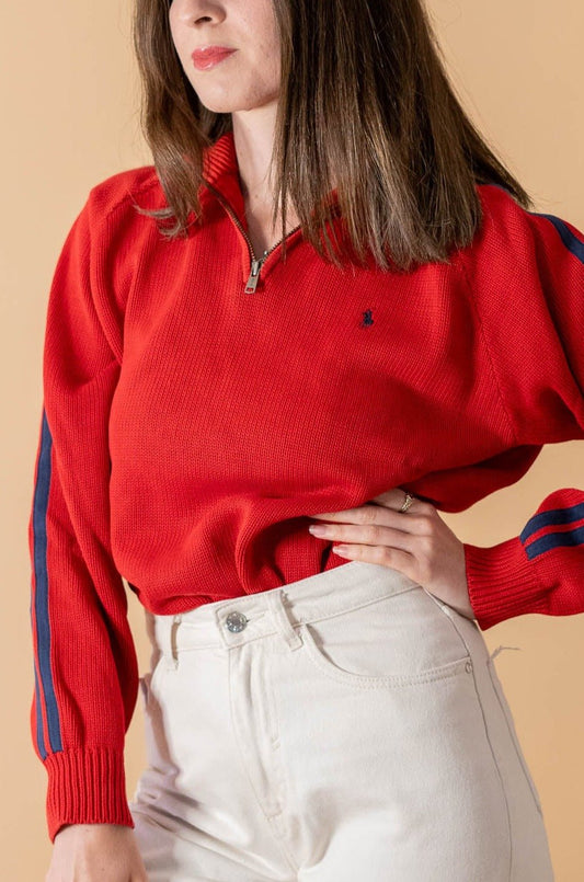 Half - zip Ralph Lauren Femme 325 - ROUGE - S - amifrip - Friperie en ligne et vêtements vintage
