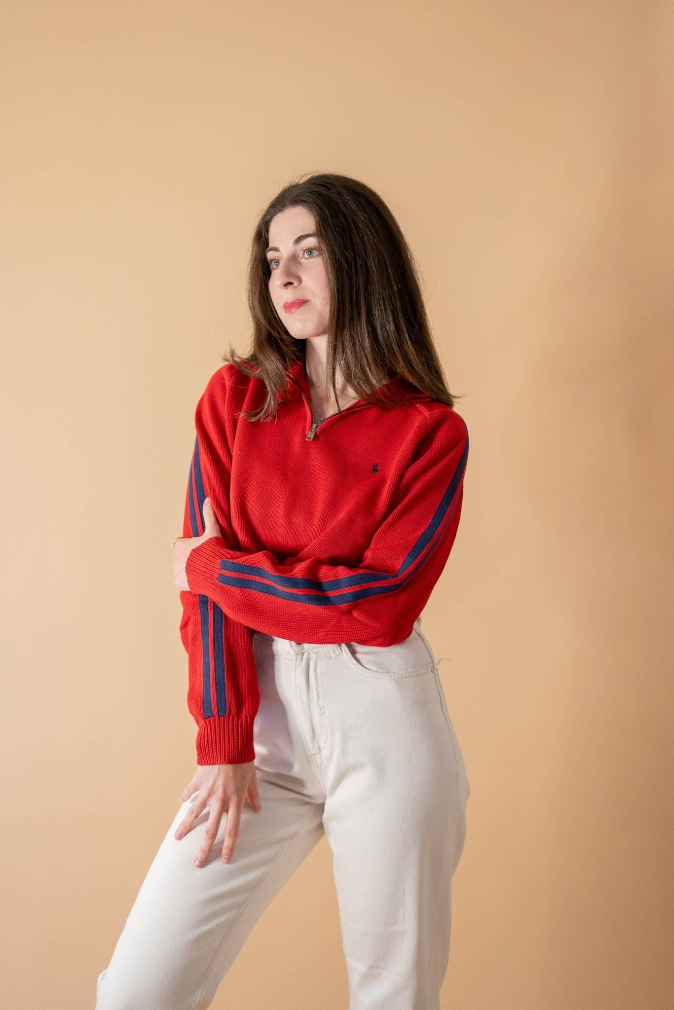 Half - zip Ralph Lauren Femme 325 - ROUGE - S - amifrip - Friperie en ligne et vêtements vintage