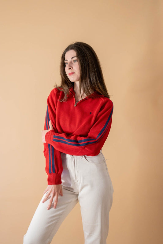 Half - zip Ralph Lauren Femme 325 - ROUGE - S - amifrip - Friperie en ligne et vêtements vintage