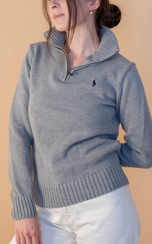 Half - zip Ralph Lauren Femme 406 - GRIS - S - amifrip - Friperie en ligne et vêtements vintage
