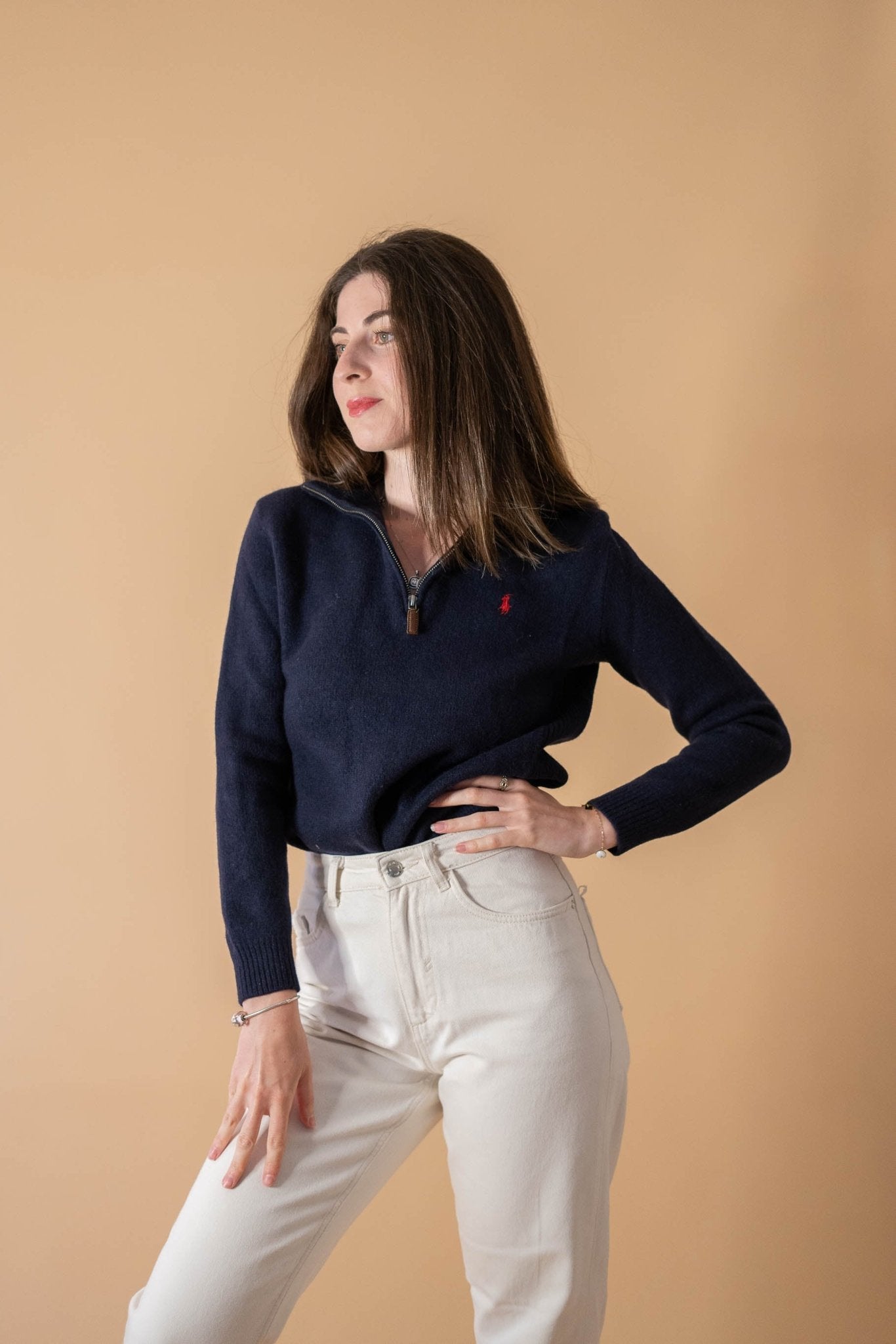 Half - zip Ralph Lauren Femme 570 - BLEU - S - amifrip - Friperie en ligne et vêtements vintage