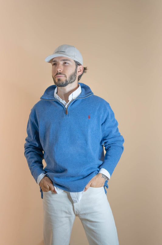 Half - Zip Ralph Lauren Homme 340 - BLEU - L - amifrip - Friperie en ligne et vêtements vintage
