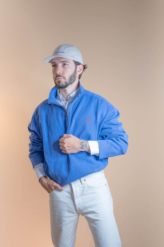 Half - Zip Ralph Lauren Homme 346 - BLEU - 2XL - amifrip - Friperie en ligne et vêtements vintage