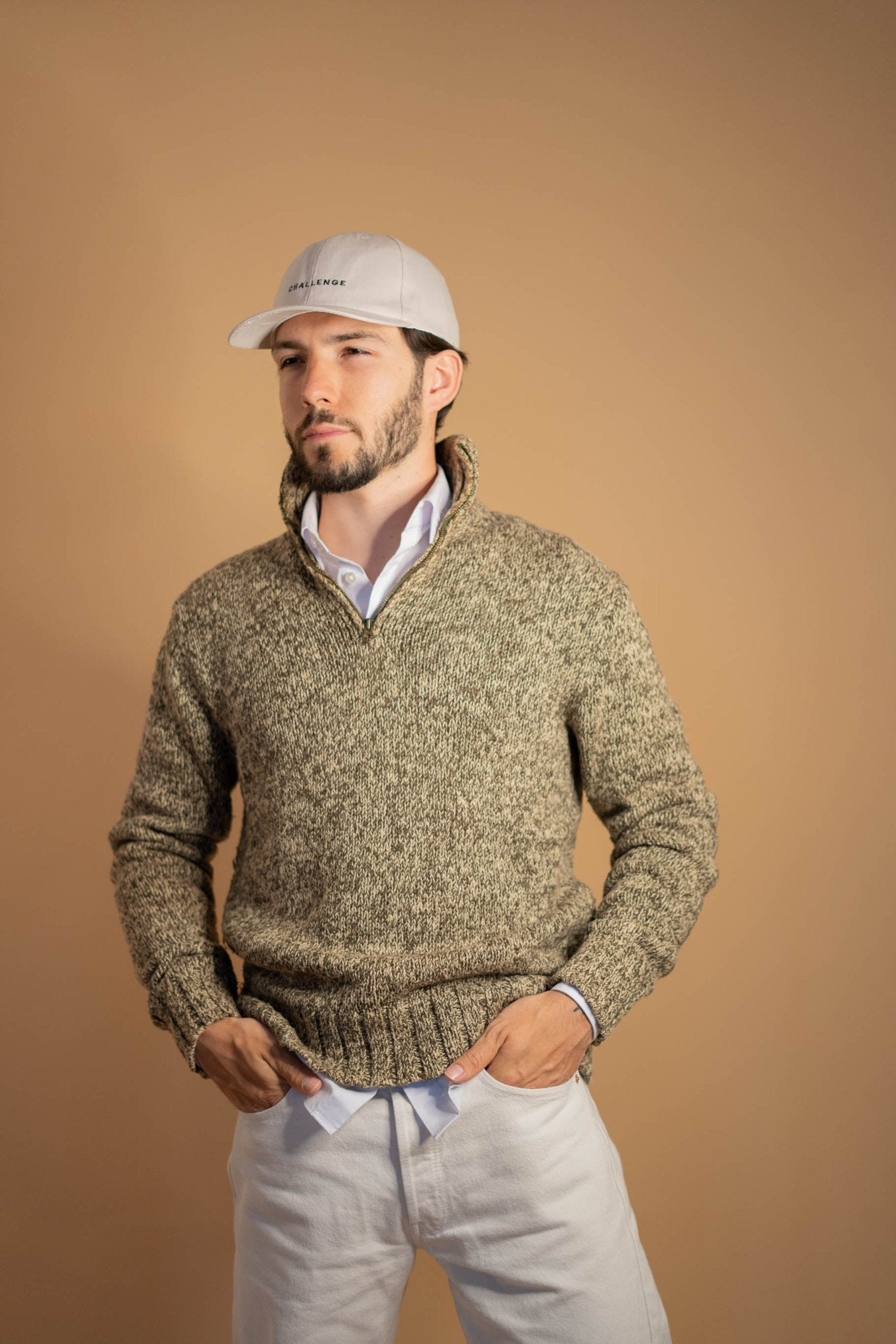 Half - zip Ralph Lauren homme 486 - KAKI - M - amifrip - Friperie en ligne et vêtements vintage