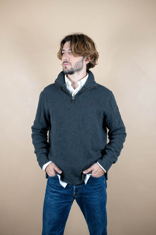 Half Zip Ralph Lauren ref: 1537 - GRIS - M - amifrip - Friperie en ligne et vêtements vintage